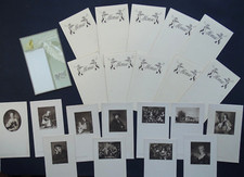 Lot de 22 menus anciens originaux vierges peintres grands maîtres tableau Girard