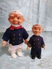 2 poupées figurines anciennes, marins 17.5 cm et 13 cm