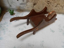 Petite brouette en bois et cuivre  artisanale de décoration 36cm L