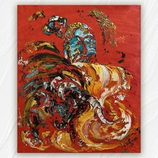 Corrida Tauromachie Taureau LINARD PEINTURE TOILE TABLEAU Neuf