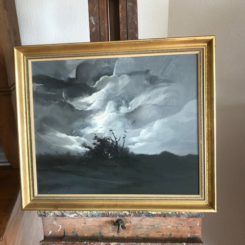 Tableau n157 huile sur panneau - tableau,