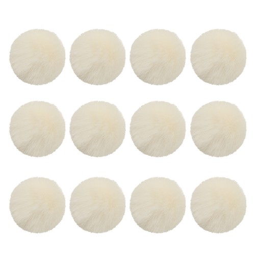 12pcs pompons fausse fourrure