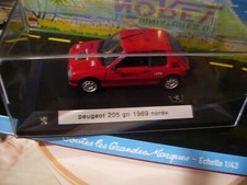 PEUGEOT 205 GTI PUBLICITAIRE Norev Rouge 1989 BOITE  1/43
