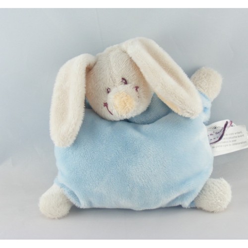 Doudou semi plat - hochet, lapin