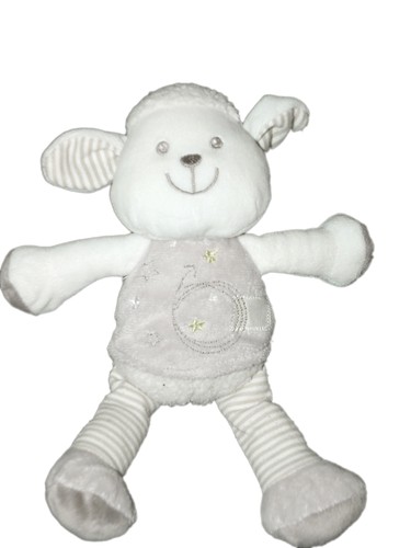Peluche doudou mouton blanc - peluche,