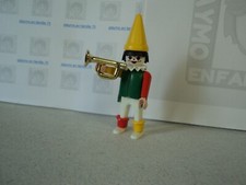 PLAYMOBIL vintage city cirque clown trompette chapeau V2 sets 3477 3553 3578