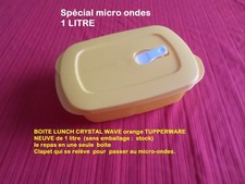 BOITE  LUNCH CRYSTAL WAVE NEUVE  TUPPERWARE SPECIAL MICRO ONDES (artice de démo)