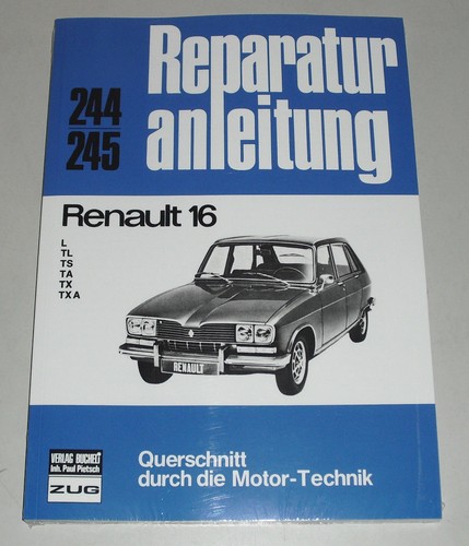 Repair manual renault r16 - manual, r16/r