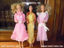1980 ET 1984 LOT DE 3 BARBIE A CHOISIR : HAPPY BIRTHDAY, ORIENTAL , HEART FAMILY