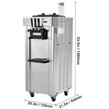Machine À Crème Glacée Appareil À Glace Italienne 3 Saveurs 21-31 L/H