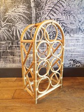 Etagère porte 7 bouteille VINTAGE-ROTIN-DESIGN 70-80