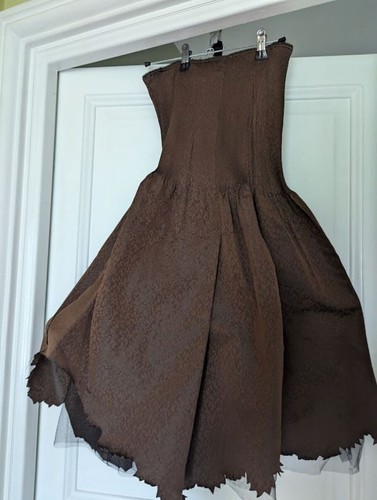 Jupe longue marron cotelac - mi-longue,