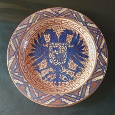 Grand Plat Céramique Hispano Mauresque Diam 37cm Manises