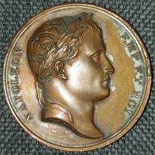 Médaille Napoleon Ier Bataille De La Moskowa 7 Septembre 1812 poincon Main+Cuivr