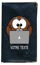 Etui carte grise noir en cuir