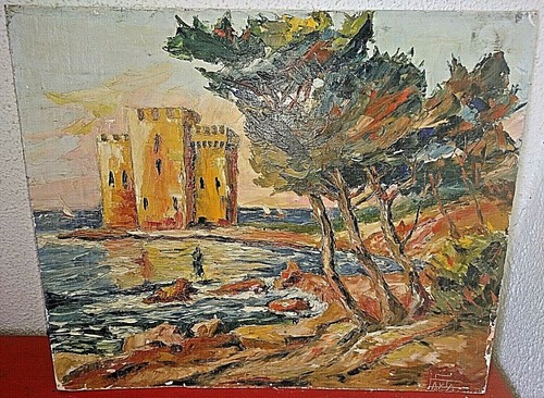 Ancienne belle peinture huile - belle,