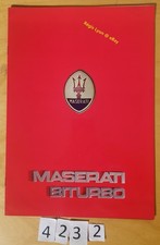 MASERATI BITURBO Prospectus Allemand 10 pages 1986? Réf : P44