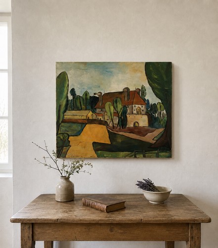 Tableau huile sur - , toile