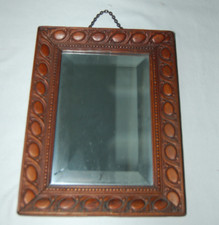 Miroir ancien en bois et verre