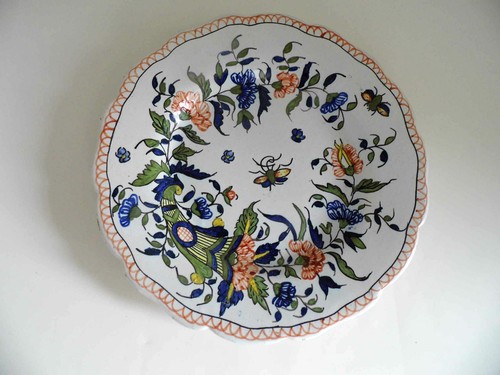 Rouen assiette vieux - assiette,