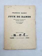 François Gachot/Jeux de dames avec un portrait de l’auteur par André Lhote gravé
