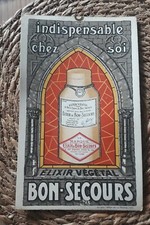 Affiche Cartonnée publicitaire elixir vegetal bon secours 