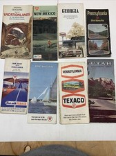 Vintage Antique Lof Of 15 Map