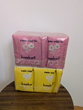 2 paquet de papier WC vintage marque basket, papier crêpé fin, cabinet, bloc 3