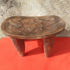 Art Africain - Authentique tabouret tribal lézard senoufo senufo années 1950