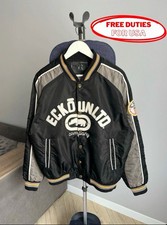 Veste vintage Ecko Unltd réversible Y2K Bomber universitaire grand logo...