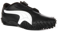 Puma Mostro Perf Cuir Rétro Sangle Baskets Femmes Noir Blanc UK 4 - 7