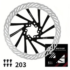 Disque de frein Vélo Avant / Arrière Noir 203mm Bucklos