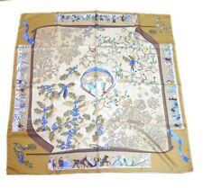 Authentique écharpe HERMES Neige d'Antan CARRE90 Silk #12123
