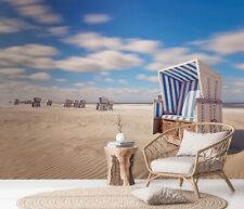 Papier Peint Photo Plage Mer 3,75m Largeur X 2,50m Hauteur 150g non-Tissé