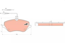 Jeu de plaquettes de frein avant TRW GDB1595
