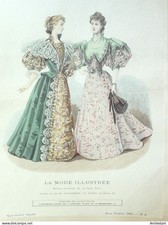 Gravure Mode illustree 1896 #
