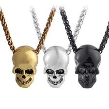 Collier Pendentif Skull Tête
