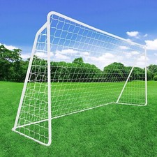 But de Football Cage de Foot Acier avec Filet Poteaux Entrainement 365×182×120cm