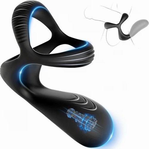 Triple ring vibrating cock - triple-ring,