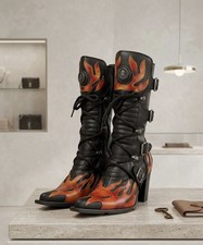 New Rock Malicia Flame Boots