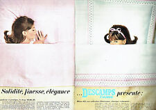 PUBLICITE ADVERTISING  026  Descamps L'Ainé  draps tergal (2p)