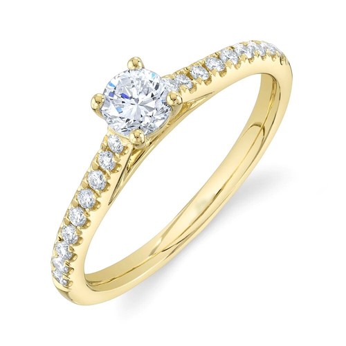Bague solitaire diamant 14k - solitaire, or