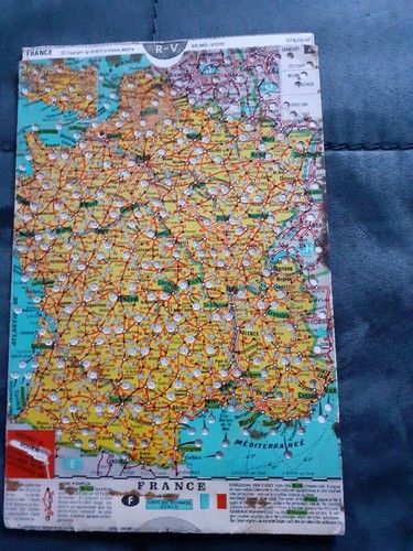 Ancienne carte des distances - des,