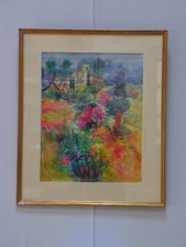 AQUARELLE encadrée  PAYSAGE