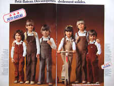 PUBLICITÉ PRESSE 1980 PETIT BATEAU CONNAIT LES ENFANTS DES SALOPETTES SOLIDES