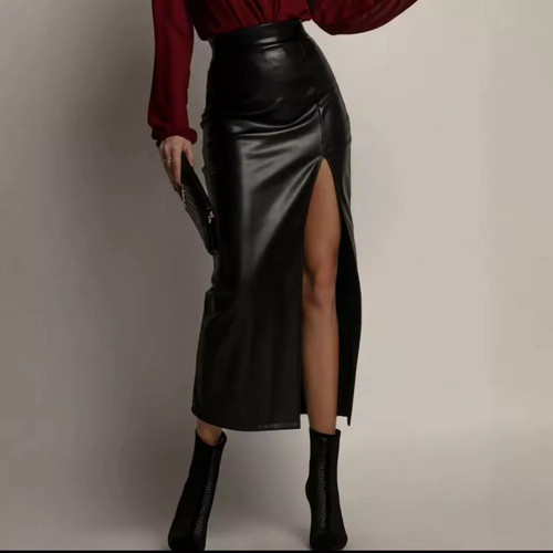 Jupe midi noire taille - jupe,