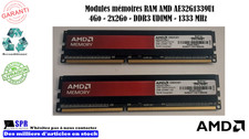 RAM AMD 4Go DDR3 1333MHz (2×2Go) UDIMM PC3-10600U – Reconditionnée