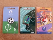 JO PARIS 2024 -3 pins officiels FOOTBALL - DRAGO
