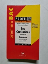 Profil d'une oeuvre : Les confessions Rousseau : livres I à IV | Très bon état
