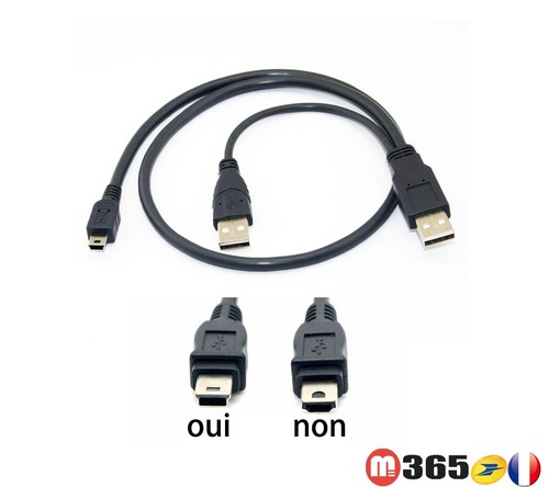 Cable double usb alimentation